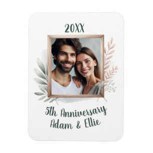 5e Lijst bruiloft Jubileum Foto Keepsake Magneet