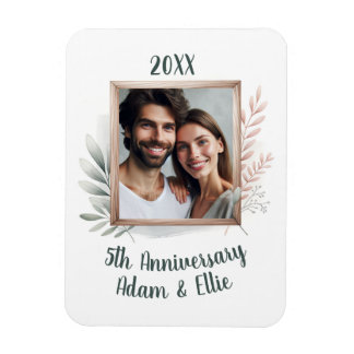 5e Lijst bruiloft Jubileum Foto Keepsake Magneet