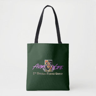 5e man Legervrouw van de speciale strijdkrachten Tote Bag