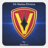 5e mrt. Div Vierkante Sticker (Voorkant)