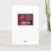 5e nacht van de Hanukkah Glitter Card Bedankkaart (Achterkant)