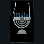 5e nacht van Hanukkah Glitter Small Gift Bag Klein Cadeauzakje<br><div class="desc">Hanukkah 2022 begint in de avond van zondag 18 december en eindigt in de avond van maandag 26 december</div>