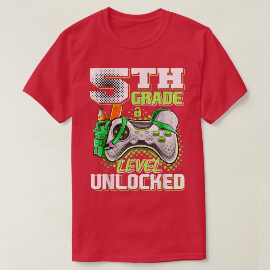 5e niveau van de rang ontgrendeld t-shirt (Design voorkant)