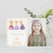 5e Prinses Verjaardag Uitnodigingen met Foto (Staand voorkant)