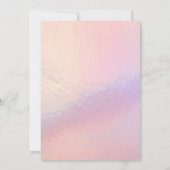 5e regenboog ballon verjaardagsfeestje kaart (Achterkant)