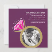 5e roze tourmaline jubileum gouden ring 2 foto's kaart (Achterkant)