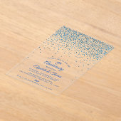 5e Sapphire Wedding Jubileum Acryl Uitnodigingen (Laagn)