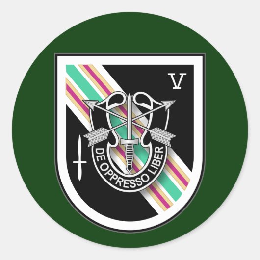 5e SFG(A) - Task Force Dagger OEF Ronde Sticker (Voorkant)