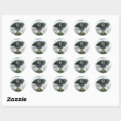 5e Special forces Groene Baretten veteranen flash  Ronde Sticker (Vel)