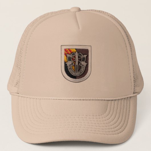 5e Special Forces Groep Crest Flash Vietnam Vets Trucker Pet (Voorkant)