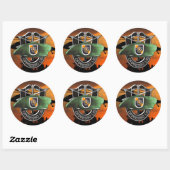5e Special forces groep Groene Baretten veteranen  Ronde Sticker (Vel)