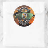 5e Special forces groep Groene Baretten veteranen  Ronde Sticker (Tas)