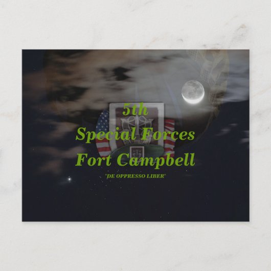 5e special forces group son green berets Briefkaar Briefkaart (Voorkant)