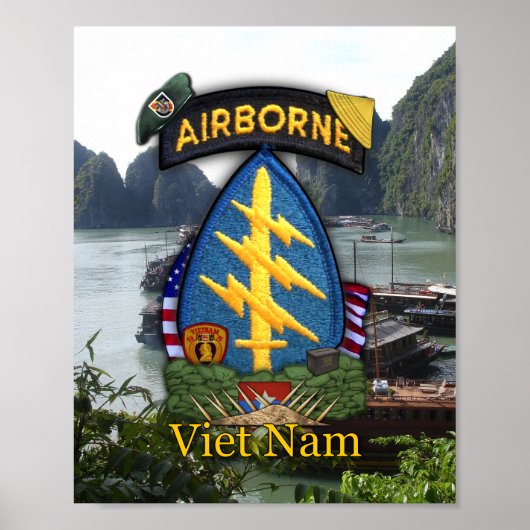 5e speciale groep groene berets naam oorlog vetten poster (Voorkant)