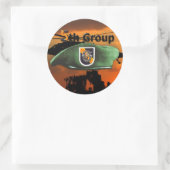 5e speciale groep van de strijdkrachten Groene Ber Ronde Sticker (Tas)