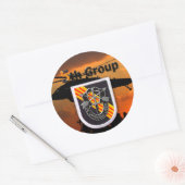 5e speciale groep van de strijdkrachten Groene Ber Ronde Sticker (Envelop)