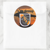 5e speciale groep van de strijdkrachten Groene Ber Ronde Sticker (Tas)