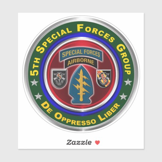 5e speciale groep Vinylauto Sticker (Vel)