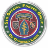 5e speciale groep Vinylauto Sticker (Voorkant)