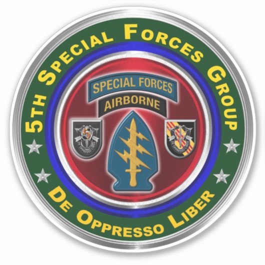 5e speciale groep Vinylauto Sticker (Voorkant)