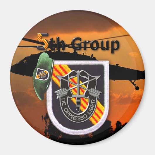 5e speciale groep voor de Groene Berets Fridge Magneet (Voorkant)