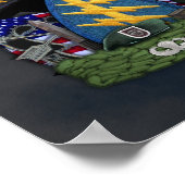 5e speciale kracht groene berets - flitsdruk poster (Hoek)