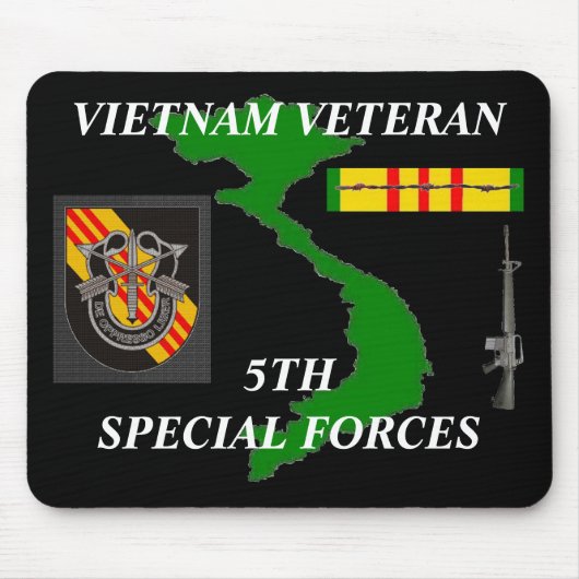 5e speciale strijdkrachten Vietnam Mousepad 2/b Muismat (Voorkant)
