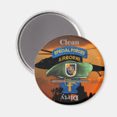 5e speciale troepengroep groene berets SFG SF Vets Magneet (Voorkant / Achterkant)