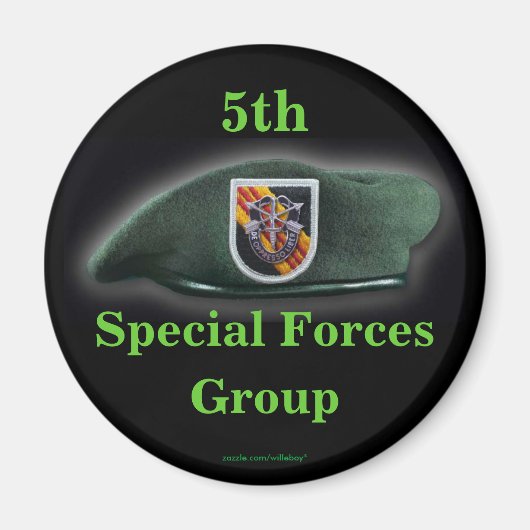 5e speciale troepenmacht flash vet iraq magnet nam (Voorkant)