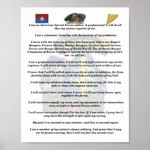 5e speciale troepenmacht Groene Berets vietnam cre Poster
