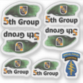 5e speciale troepenmacht SFGA SFG Green Berets Con Sticker (Voorkant)