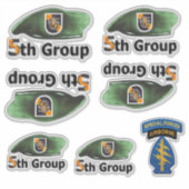 5e speciale troepenmacht SFGA SFG Green Berets Con Sticker (Voorkant)