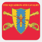 5E SQUADRON 4E CAVALERIE STICKERS (Voorkant)