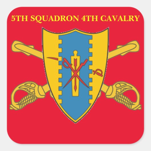 5E SQUADRON 4E CAVALERIE STICKERS (Voorkant)