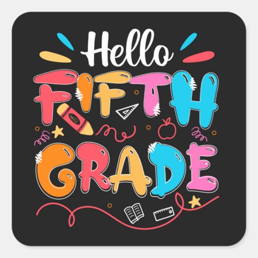 5e Sticker van het Grade Square (Voorkant)