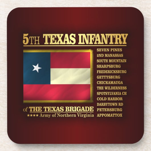 5e Texas Infantry (BA2) Drankjes Onderzetter (Voorkant)