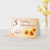 5e trouwdag kaart (Gele Bloem)