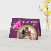 5e trouwdag roze tourmaline ringfoto kaart (Gele Bloem)