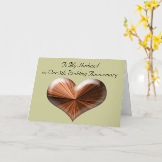 5e trouwdagkaart voor mijn man kaart (Gele Bloem)