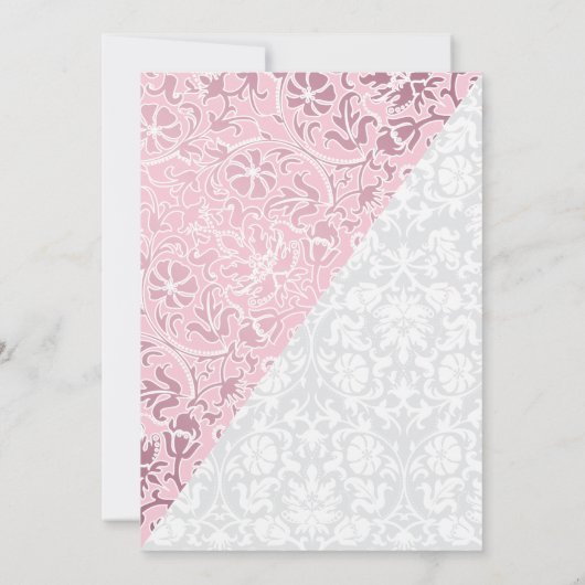 5e trouwjubileum ontwerp - Roze Kaart (Achterkant)