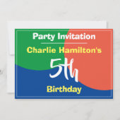 5e uitnodiging van de verjaardag (Voorkant)