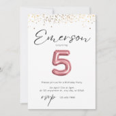 5e uitnodiging van de verjaardag (Voorkant)
