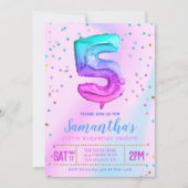 5e uitnodiging van Unicorn Birthday (Voorkant)