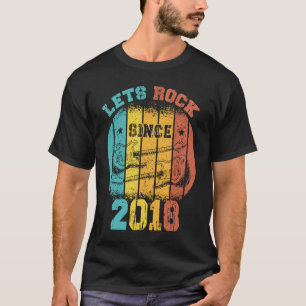 5e verjaardag 2018 Retro 5 jaar oude gitaar T-shirt