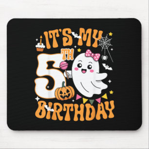 5e verjaardag 5 jaar oud grappige Halloween Boe Ge Muismat