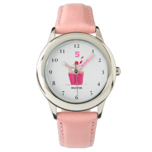 5e verjaardag 5 jaar oud meisje  cupcake horloge