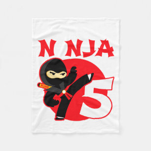 5e verjaardag 5 jaar oude kinderfeestje kleine nin fleece deken