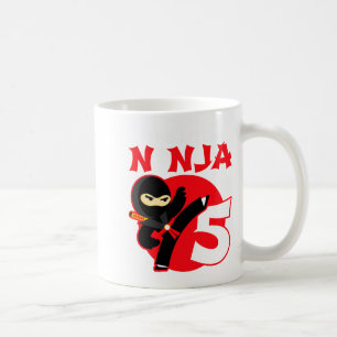 5e verjaardag 5 jaar oude kinderfeestje kleine nin koffiemok