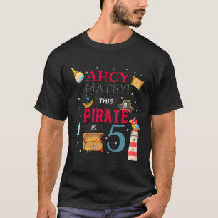 5e verjaardag Ahoy Matey Pirate Boy Party Familie T-shirt