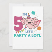 5e verjaardag Axolotl 5 jaar oude, zoete Axolotls Kaart (Voorkant)